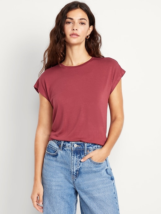 Image number 1 showing, Luxe Dolman T-Shirt