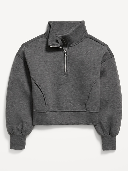 Image number 3 showing, Half-Zip Bounce Fleece Pullover Sweatshirt for Girls