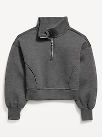 Image number 3 showing, Half-Zip Bounce Fleece Pullover Sweatshirt for Girls