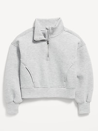 Image number 3 showing, Half-Zip Bounce Fleece Pullover Sweatshirt for Girls