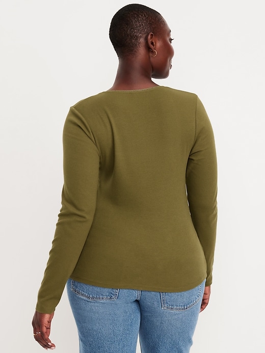 Image number 6 showing, Long-Sleeve Square-Neck Top