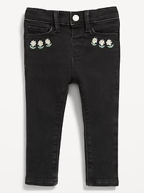 Image number 1 showing, High-Waisted Embroidered Rockstar 360° Stretch Jeggings for Toddler Girls