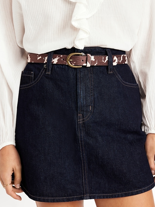 View large product image 2 of 2. Faux-Haircalf Belt for Women