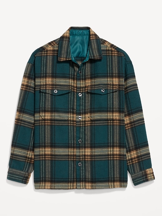 Image number 4 showing, Oversized Heavyweight Plaid Flannel Shirt