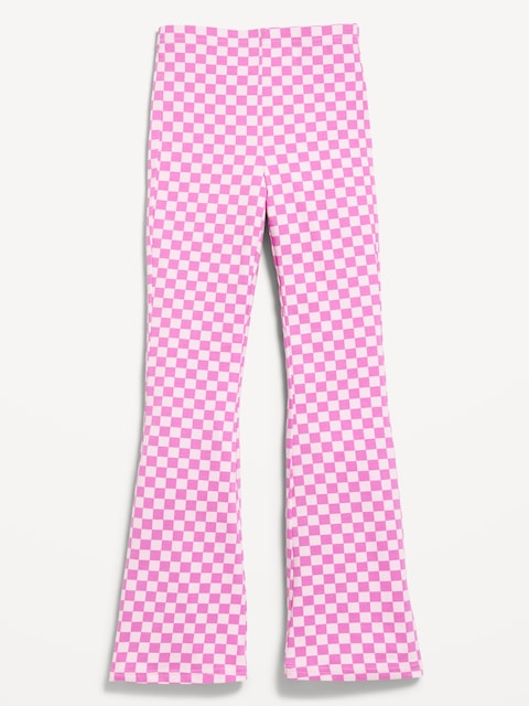 Printed High-Waisted Flared Leggings for Girls