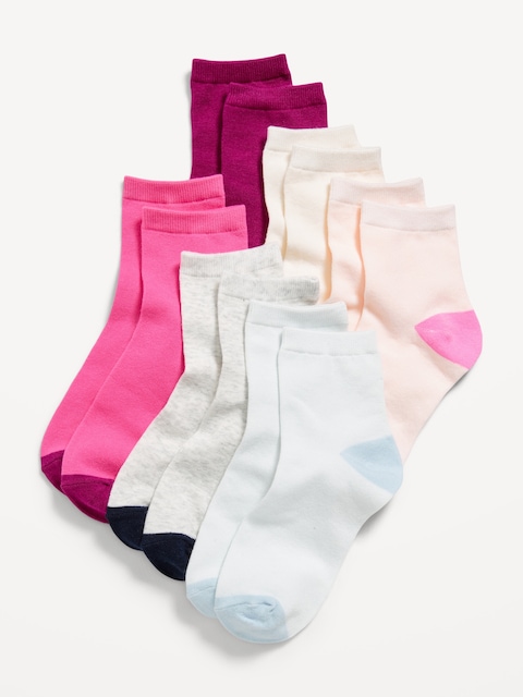 Quarter-Crew Socks 6-Pack for Girls