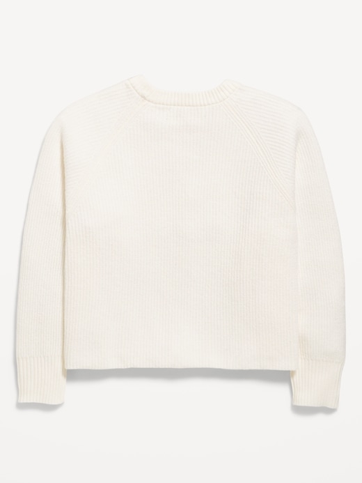 Image number 3 showing, SoSoft Long-Sleeve Ribbed Sweater for Girls