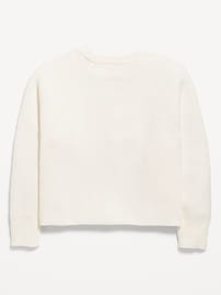 Image number 3 showing, SoSoft Long-Sleeve Ribbed Sweater for Girls