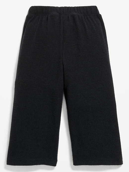 Image number 2 showing, Ribbed Wide-Leg Cropped Pants for Toddler Girls