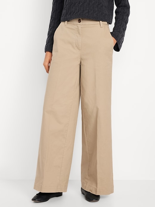 Image number 2 showing, Extra High-Waisted Super Wide-Leg Chino Pants