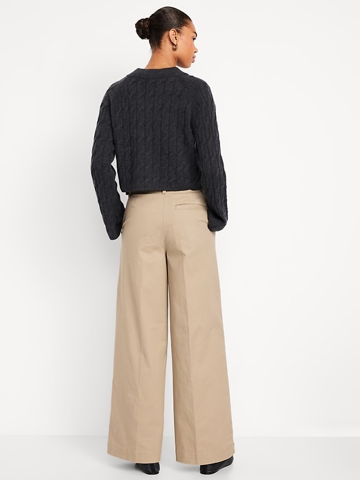 Image number 3 showing, Extra High-Waisted Super Wide-Leg Chino Pants