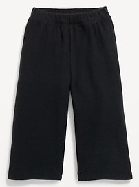 Image number 1 showing, Ribbed Wide-Leg Cropped Pants for Toddler Girls