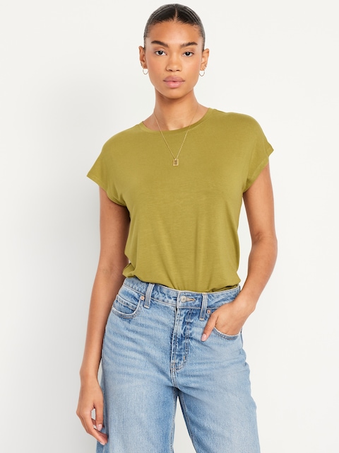 T-shirt luxueux à manches chauve-souris