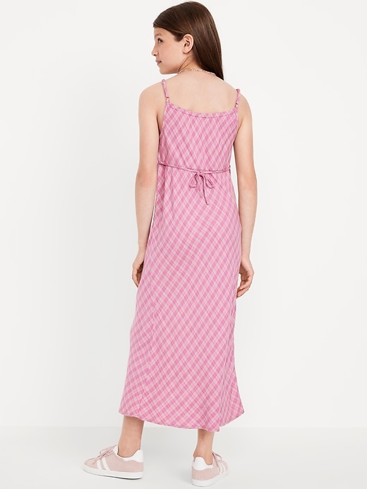 View large product image 2 of 3. Printed Sleeveless Fit and Flare Maxi Dress for Girls