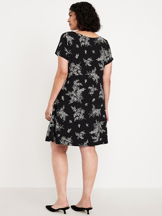 Image number 7 showing, Short-Sleeve Mini Swing Dress