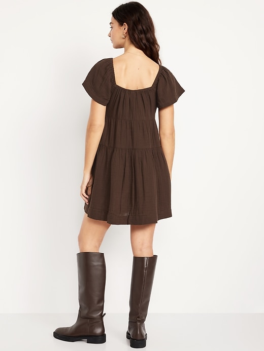 Image number 2 showing, Tiered Mini Swing Dress