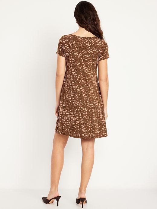 Image number 7 showing, Short-Sleeve Mini Swing Dress