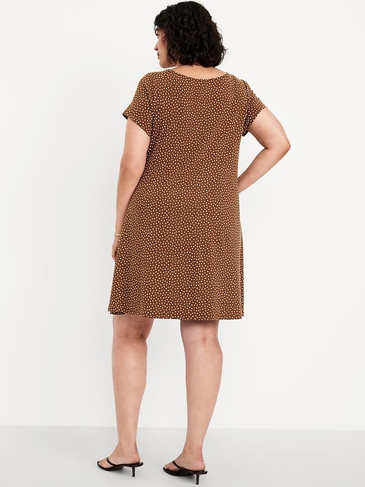Image number 5 showing, Short-Sleeve Mini Swing Dress