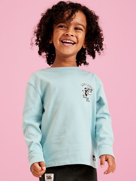 View large product image 1 of 4. Old Navy x Disney© Oversized Long-Sleeve Graphic T-Shirt for Toddler Boys