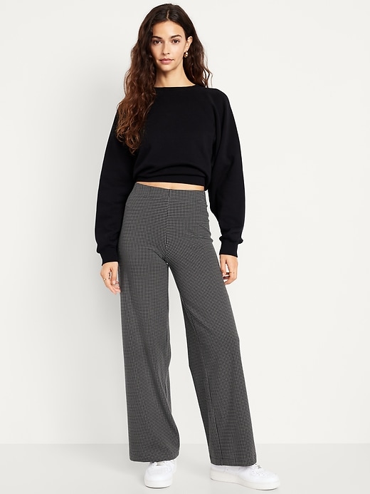 Image number 1 showing, High-Waisted Fashion Wide-Leg Leggings