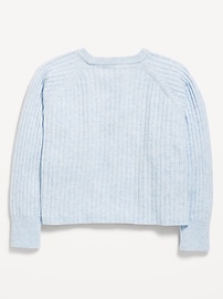 Image number 3 showing, SoSoft Long-Sleeve Ribbed Sweater for Girls