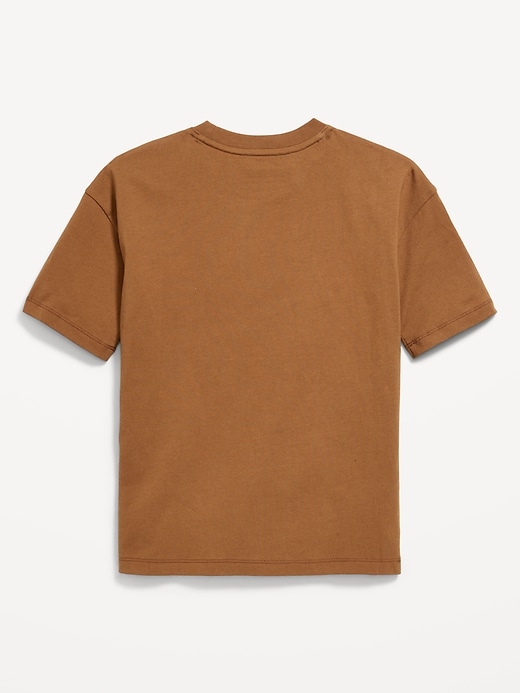 L'image numéro 3 présente T-shirt surdimensionné à manches courtes et à imprimé pour garçon