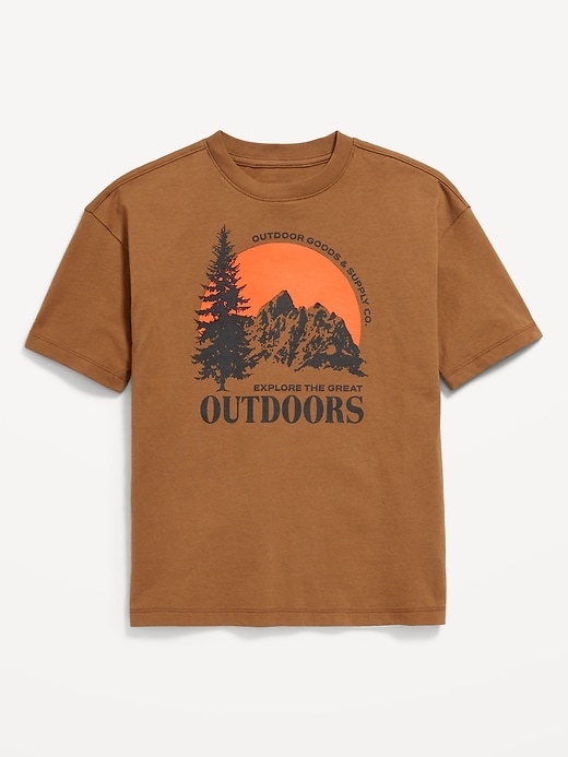 View large product image 2 of 3. Oversized Short-Sleeve Graphic T-Shirt for Boys