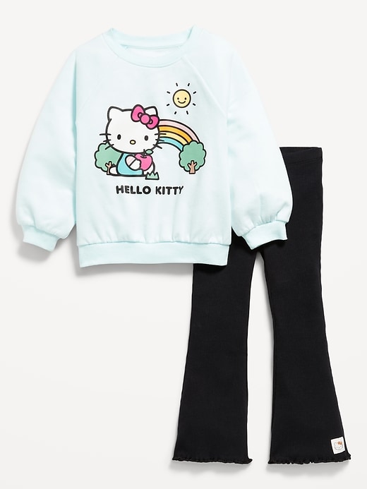 Image number 1 showing, Hello Kitty® Graphic Sweatshirt and Flare Leggings Set for Girls