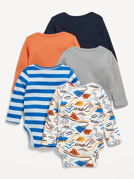 View large product image 2 of 2. Long-Sleeve Bodysuit 5-Pack for Baby
