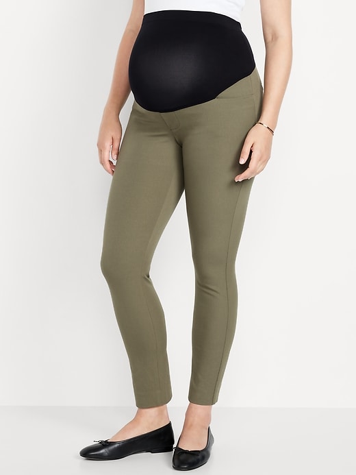 Image number 3 showing, Maternity Full-Panel Pixie Ankle Pants