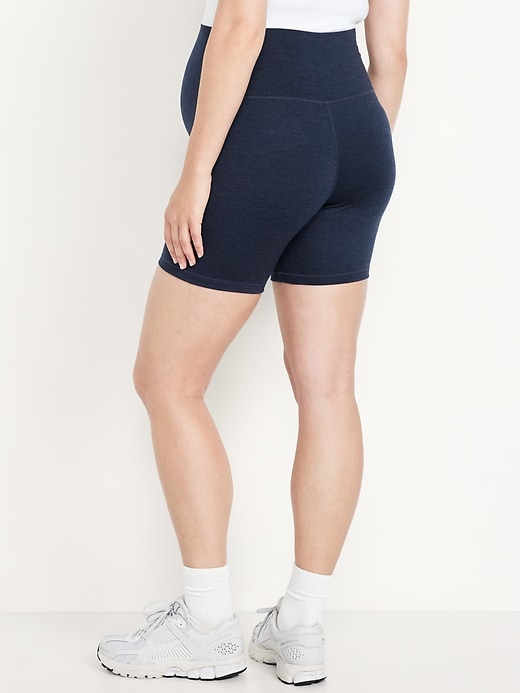 Image number 2 showing, Maternity Full-Panel CloudComfy Biker Shorts -- 6-inch inseam