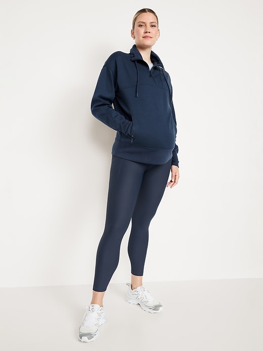 Image number 4 showing, Maternity Full Panel PowerSoft 7/8 Rib Leggings