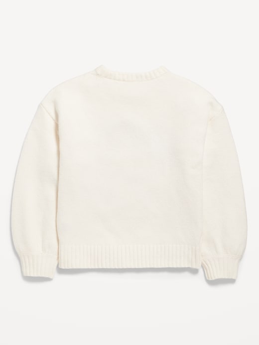 Image number 3 showing, Oversized Crew-Neck Sweater for Girls