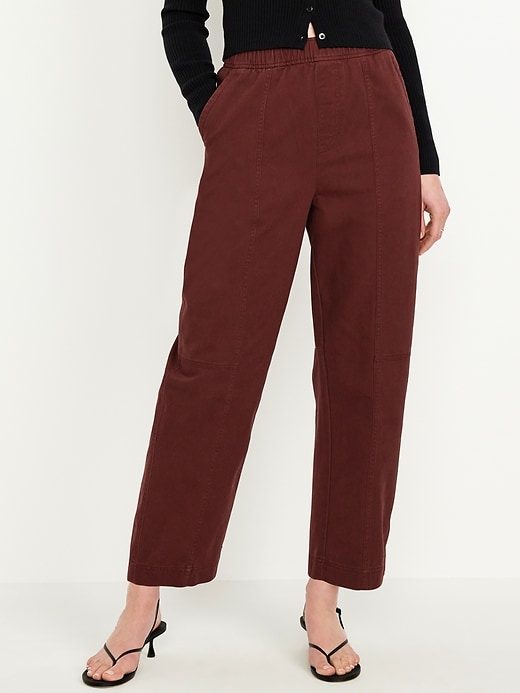 Image number 2 showing, High-Waisted Barrel Ankle Pants