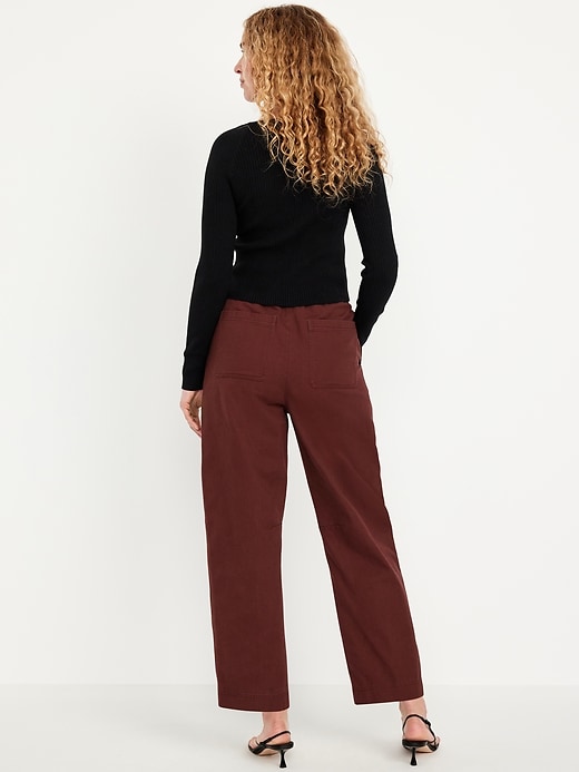 Image number 3 showing, High-Waisted Barrel Ankle Pants