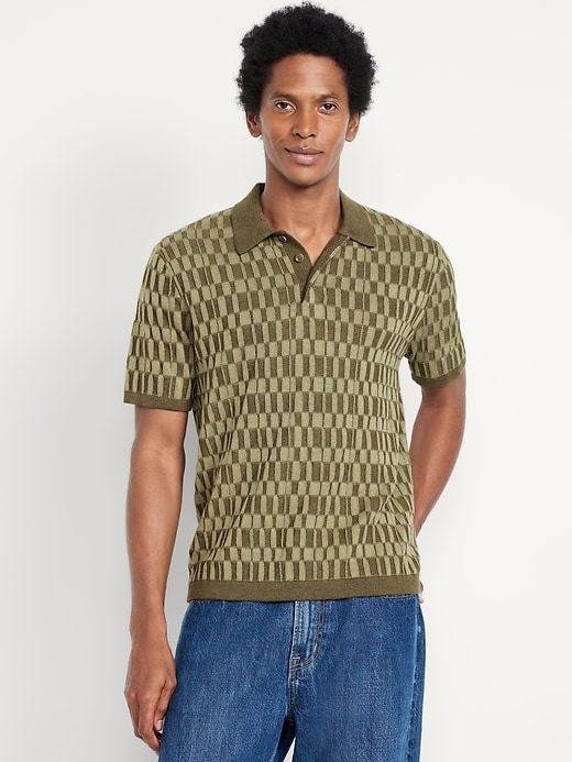 Image number 1 showing, Short-Sleeve Sweater-Knit Polo