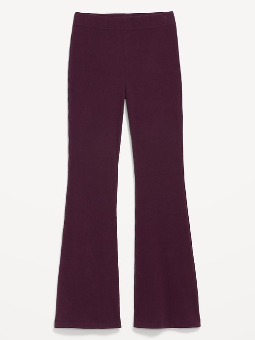Image number 3 showing, High-Waisted Fashion Ribbed Flare Leggings