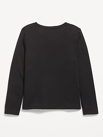 Image number 2 showing, Softest Long-Sleeve Heart-Pocket T-Shirt for Girls