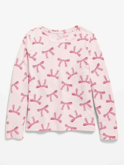 T-shirt ultra-doux à manches longues à imprimé pour Fille - Rose À Boucle