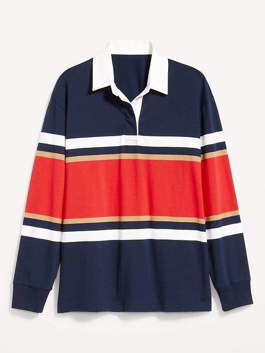 Image number 8 showing, Oversized Rugby-Stripe Top