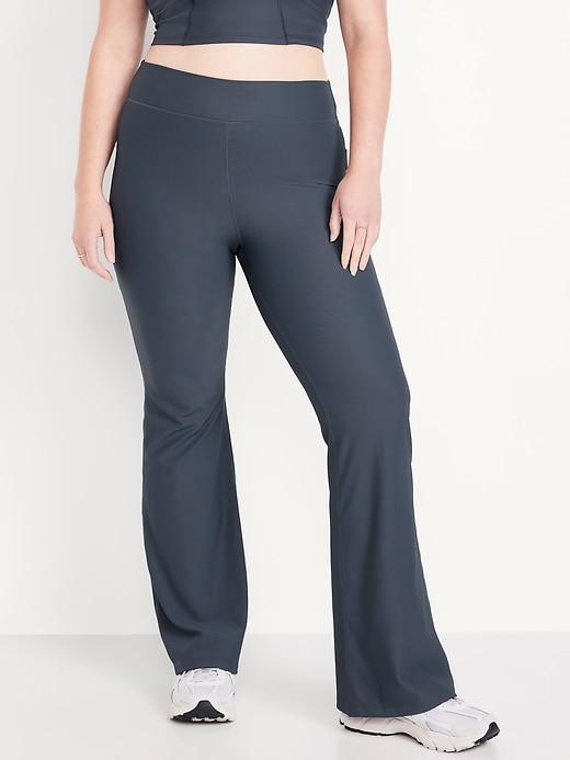 Image number 4 showing, Extra High-Waisted PowerSoft Rib Flare Leggings