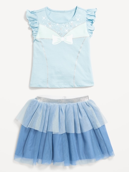 L'image numéro 3 présente Ensemble t-shirt à imprimé Princesses de Disney © et jupe-tutu pour toute-petite fille