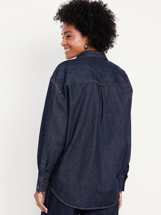 Image number 2 showing, Boyfriend Button-Down Jean Tunic
