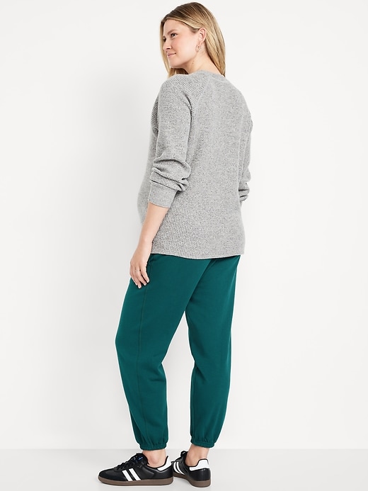 Image number 2 showing, Maternity Rollover-Waist Jogger Sweatpants