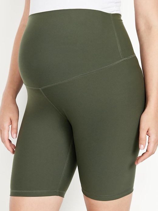 Image number 5 showing, Maternity Full Panel StudioSmooth Biker Shorts -- 6-inch inseam
