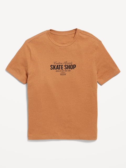 T-shirt à manches courtes à imprimé pour garçon - Brun