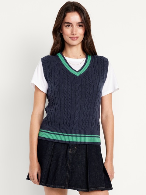Gilet en tricot torsadé