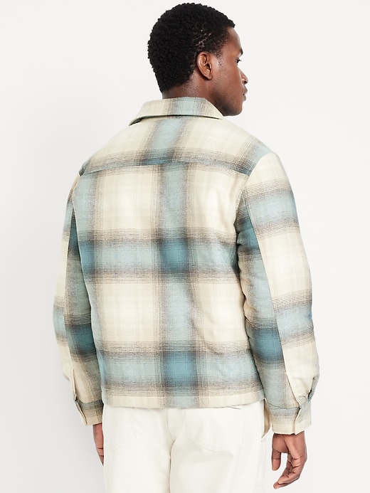 L'image numéro 2 présente Veste-chemise courte isolée en flanelle