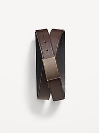 Image number 1 showing, Faux-Leather Reversible Ratchet Belt