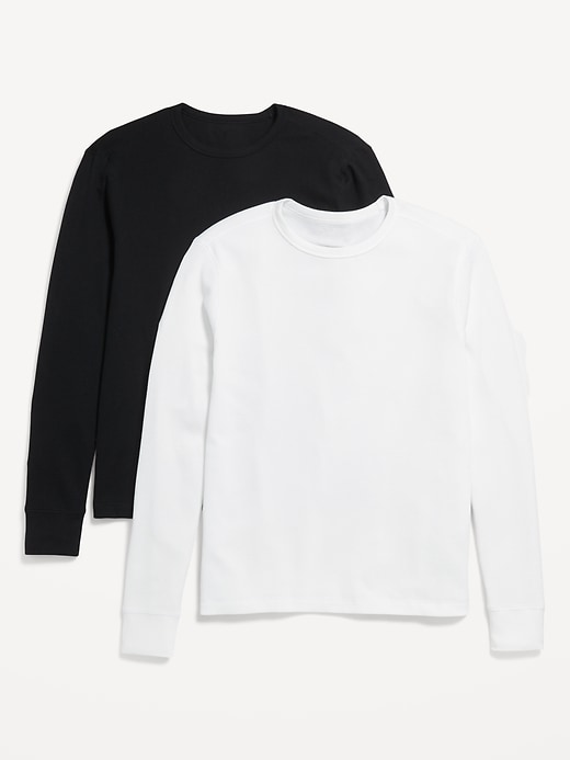 Image number 1 showing, Waffle-Knit T-Shirt 2-Pack